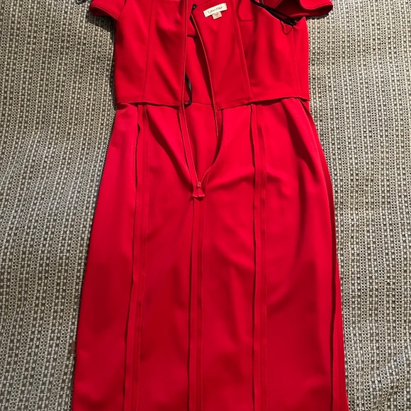 NWT CALVIN KLEIN RED STRAPLESS DRESS SIZE 10 - Picture 5 of 6
